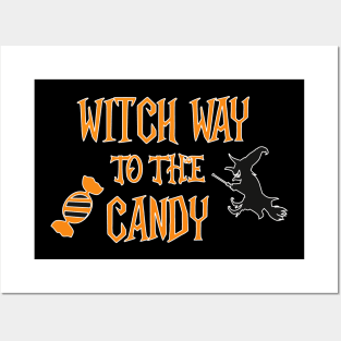 witch way to the candy halloween Posters and Art